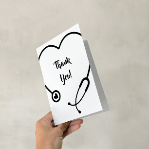 Tarjeta de agradecimiento para enfermera de esteto