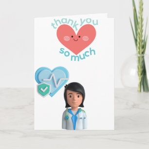 Tarjeta de agradecimiento para enfermera de hospit