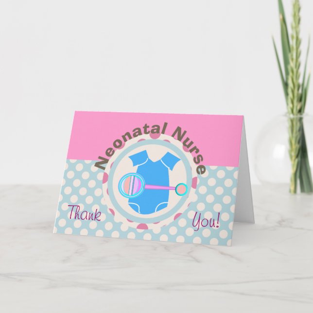Tarjeta de agradecimiento para enfermera recién na (Anverso)