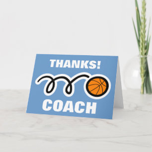 Tarjeta de agradecimiento para entrenador de balon