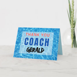 Tarjeta de agradecimiento para entrenador de natac