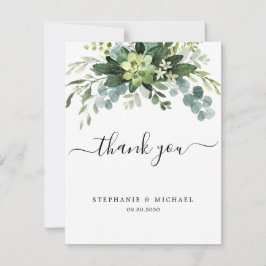 Tarjeta de agradecimiento para Eucalyptus Greenery