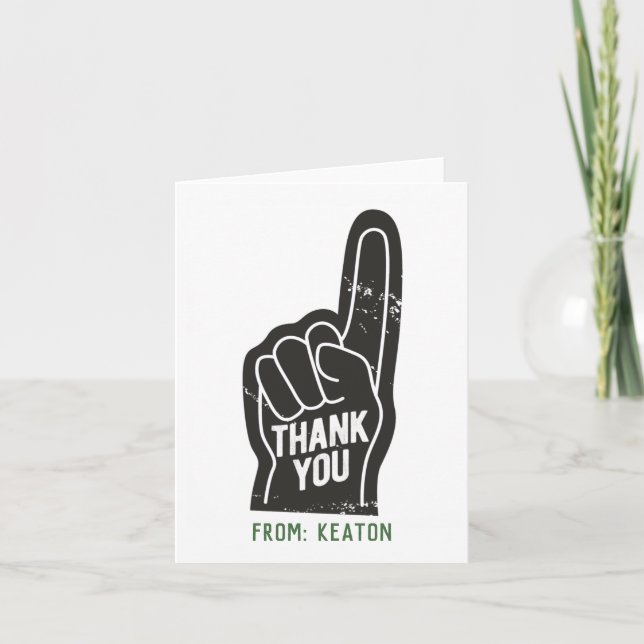 Tarjeta de agradecimiento para fanático número 1 d (Anverso)