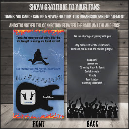 Tarjeta de agradecimiento para fans de música o ba