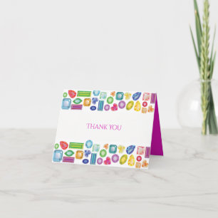 Tarjeta de agradecimiento para fiesta BLING