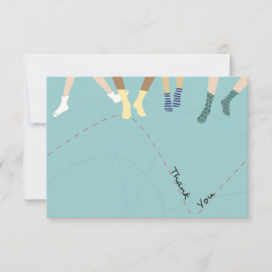 Tarjeta de agradecimiento para fiesta de baile