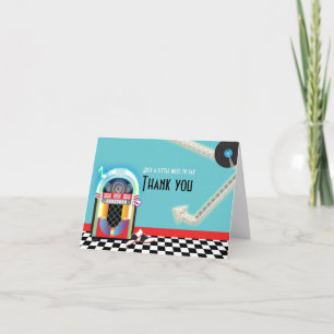 Tarjeta de agradecimiento para fiesta de baile con