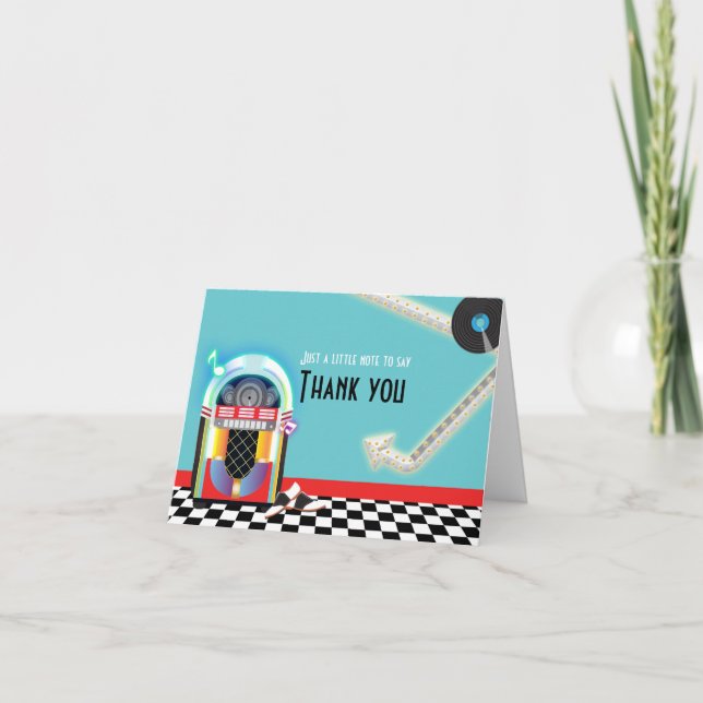 Tarjeta de agradecimiento para fiesta de baile con (Anverso)