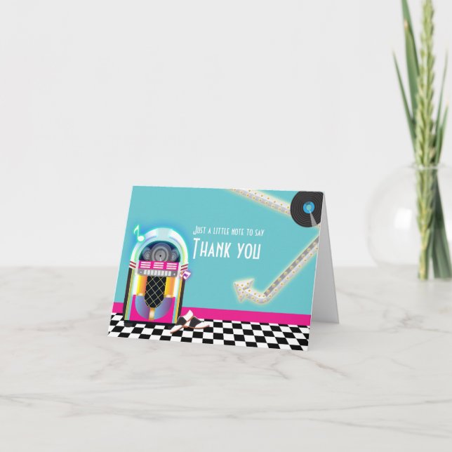 Tarjeta de agradecimiento para fiesta de baile de  (Anverso)