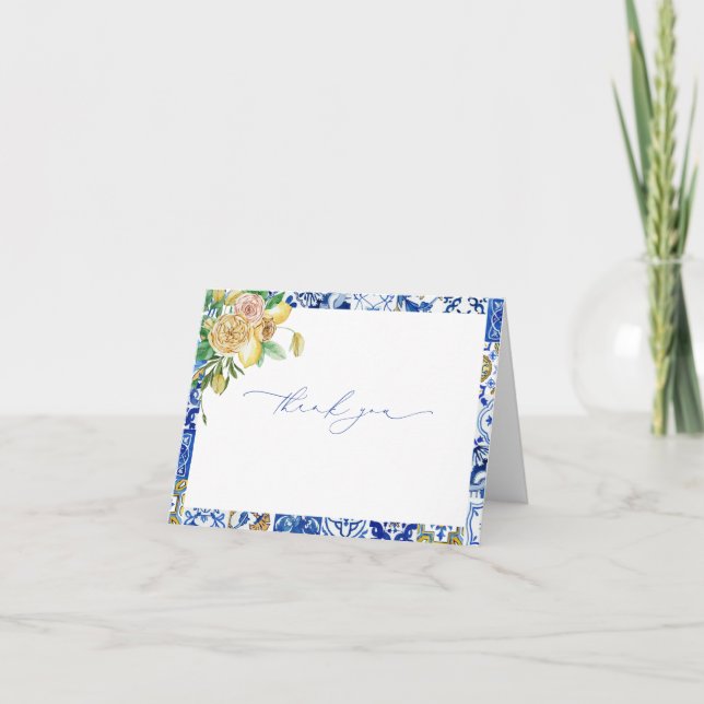 Tarjeta de agradecimiento para fiesta de boda con  (Anverso)