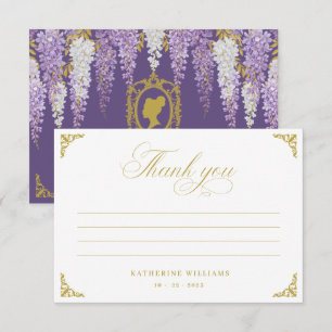 Tarjeta de agradecimiento para fiesta de boda vint