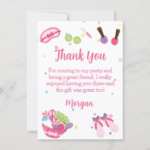 Tarjeta de agradecimiento para fiesta de cumpleaño