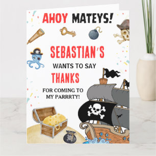 Tarjeta de agradecimiento para fiesta de cumpleaño