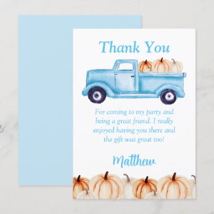 Tarjeta de agradecimiento para fiesta de cumpleaño
