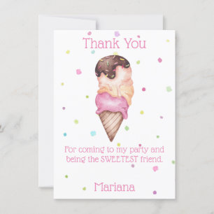 Tarjeta de agradecimiento para fiesta de cumpleaño