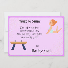 Tarjeta de agradecimiento para fiesta de cumpleaño