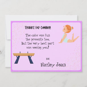 Tarjeta de agradecimiento para fiesta de cumpleaño