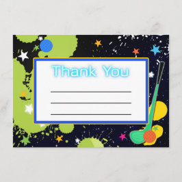 Tarjeta de AGRADECIMIENTO para fiesta de cumpleaño