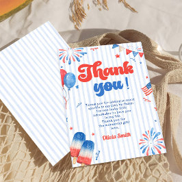 Tarjeta de agradecimiento para fiesta de cumpleaño