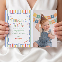 Tarjeta de agradecimiento para fiesta de cumpleaño