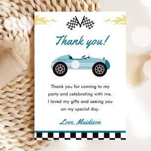 Tarjeta de agradecimiento para fiesta de cumpleaño