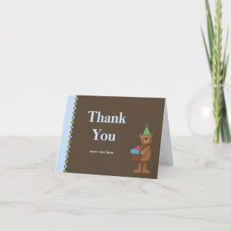 Tarjeta de agradecimiento para fiesta de cumpleaño