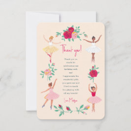 Tarjeta de agradecimiento para fiesta de cumpleaño