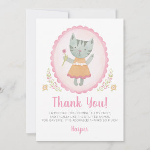 Tarjeta de agradecimiento para fiesta de cumpleaño