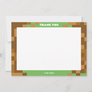Tarjeta de agradecimiento para fiesta de gamer pix