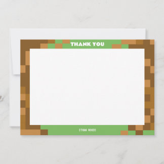 Tarjeta de agradecimiento para fiesta de gamer pix