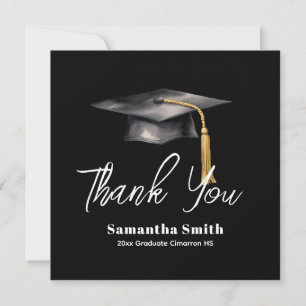 Tarjeta de agradecimiento para fiesta de graduació