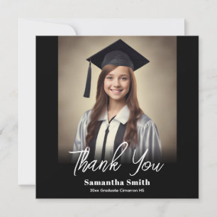 Tarjeta de agradecimiento para fiesta de graduació