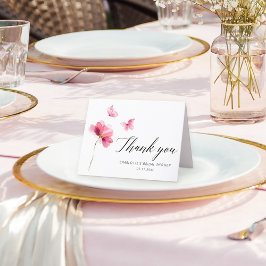 Tarjeta de agradecimiento para fiesta de novia flo