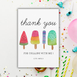 Tarjeta de agradecimiento para fiesta de paletas c
