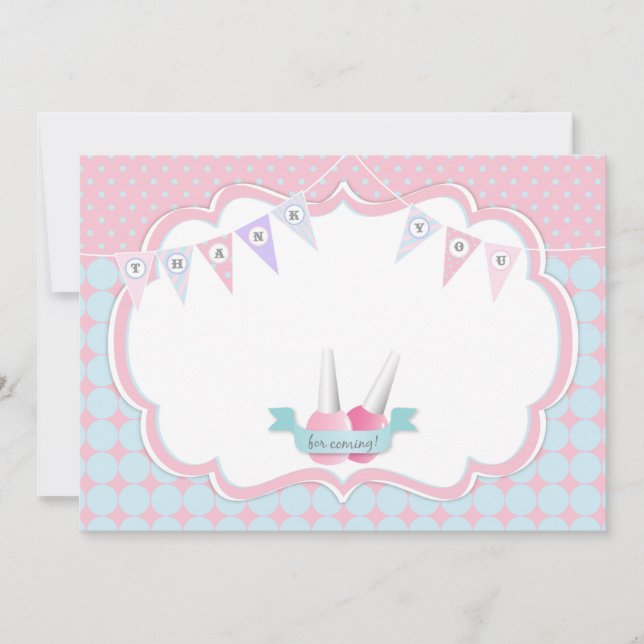 Tarjeta de agradecimiento para fiesta de spa de ma (Anverso)