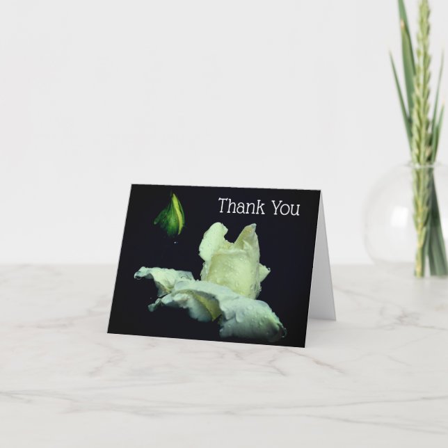 Tarjeta de agradecimiento para Flor de Oro Blanco (Anverso)
