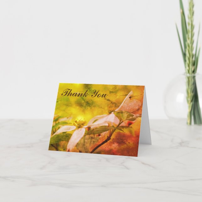 Tarjeta de agradecimiento para Flores de Dogwood b (Anverso)
