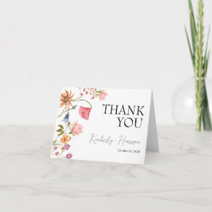 Tarjeta de agradecimiento para Flores silvestres
