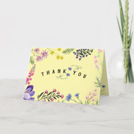 Tarjeta de agradecimiento para Flores silvestres