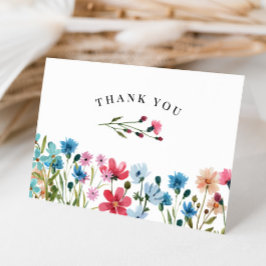 Tarjeta de agradecimiento para Flores silvestres