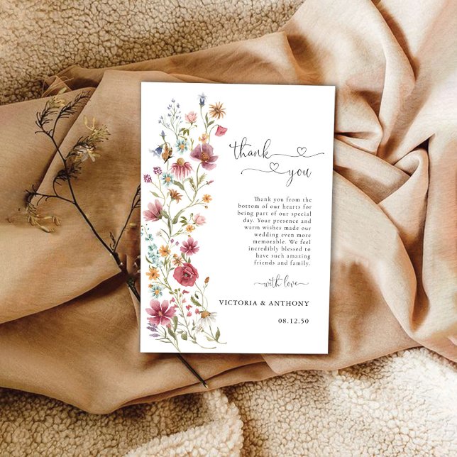 Tarjeta de agradecimiento para Flores silvestres (Subido por el creador)