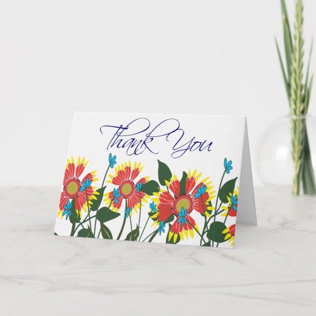 Tarjeta de agradecimiento para Flores silvestres (Anverso)