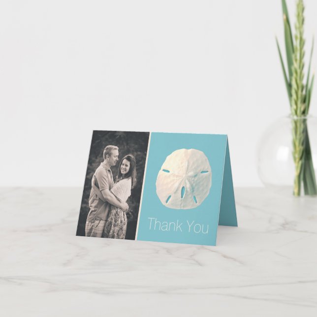 Tarjeta de agradecimiento para foto de boda con dó (Anverso)