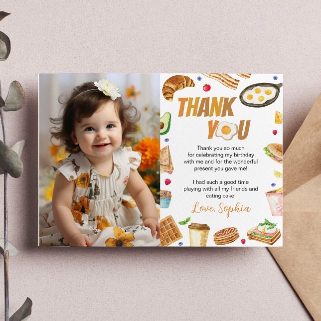 Tarjeta de agradecimiento para foto de desayuno, a (Subido por el creador)