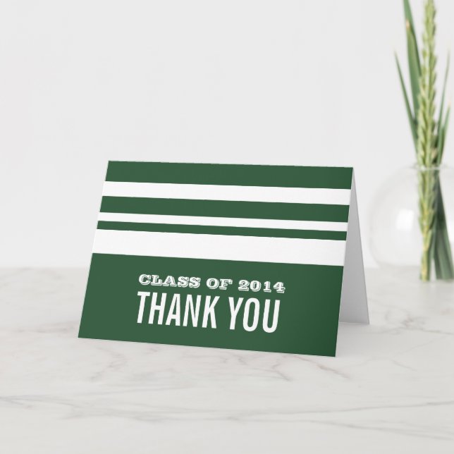 Tarjeta de agradecimiento para franjas negrita ver (Anverso)