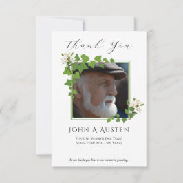 Tarjeta de agradecimiento para funeral