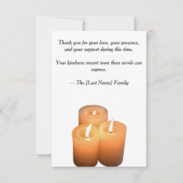 Tarjeta de agradecimiento para funeral 