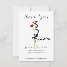 Tarjeta de agradecimiento para funeral