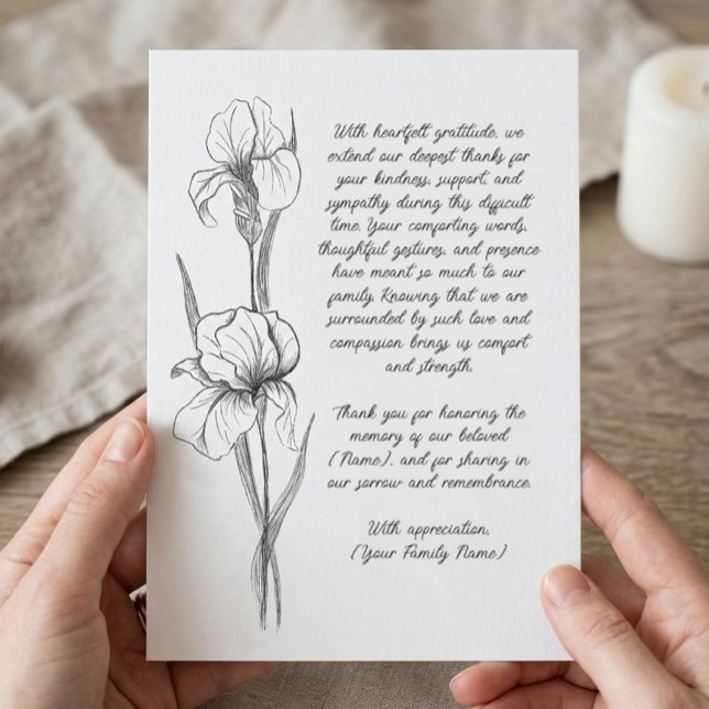 Tarjeta de agradecimiento para funeral personaliza (Subido por el creador)