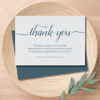 Tarjeta de agradecimiento para funeral Tarjeta de 